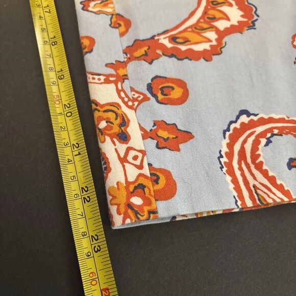 J. McLaughlin Size 12 Mid-rise Slim Fit Dixie Pants Blue Paisley Preppy Coastal - Picture 11 of 11